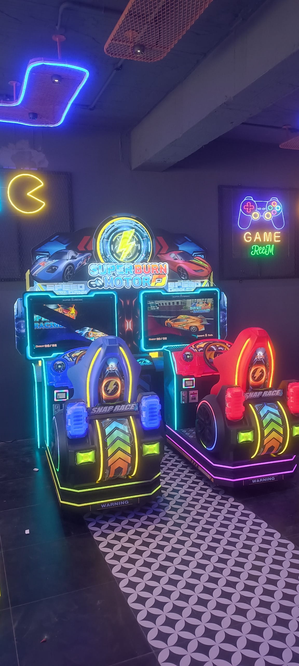 Kids ride with blue LED